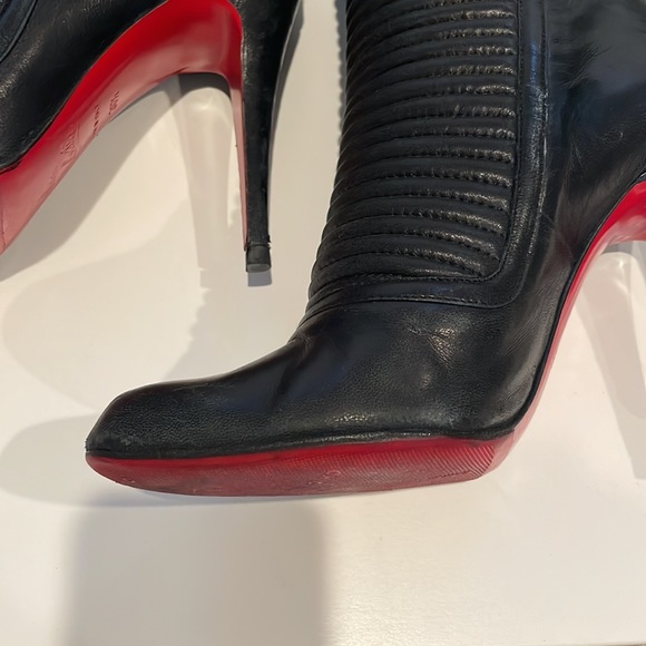 Christian Louboutin Apollonia Boots in black leather size 38.5 - Picture 4 of 10